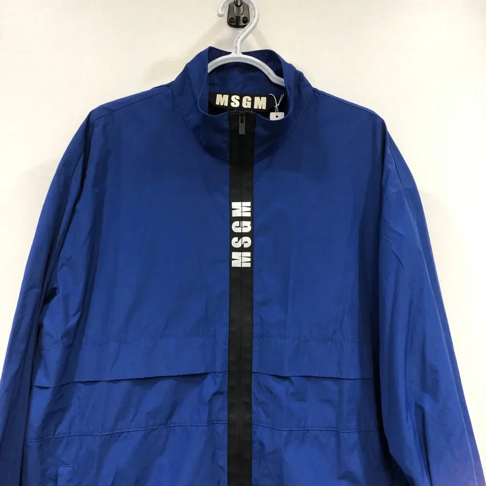 MSGM Blue Hooded Jacket Size 48 - Picture 4 of 13